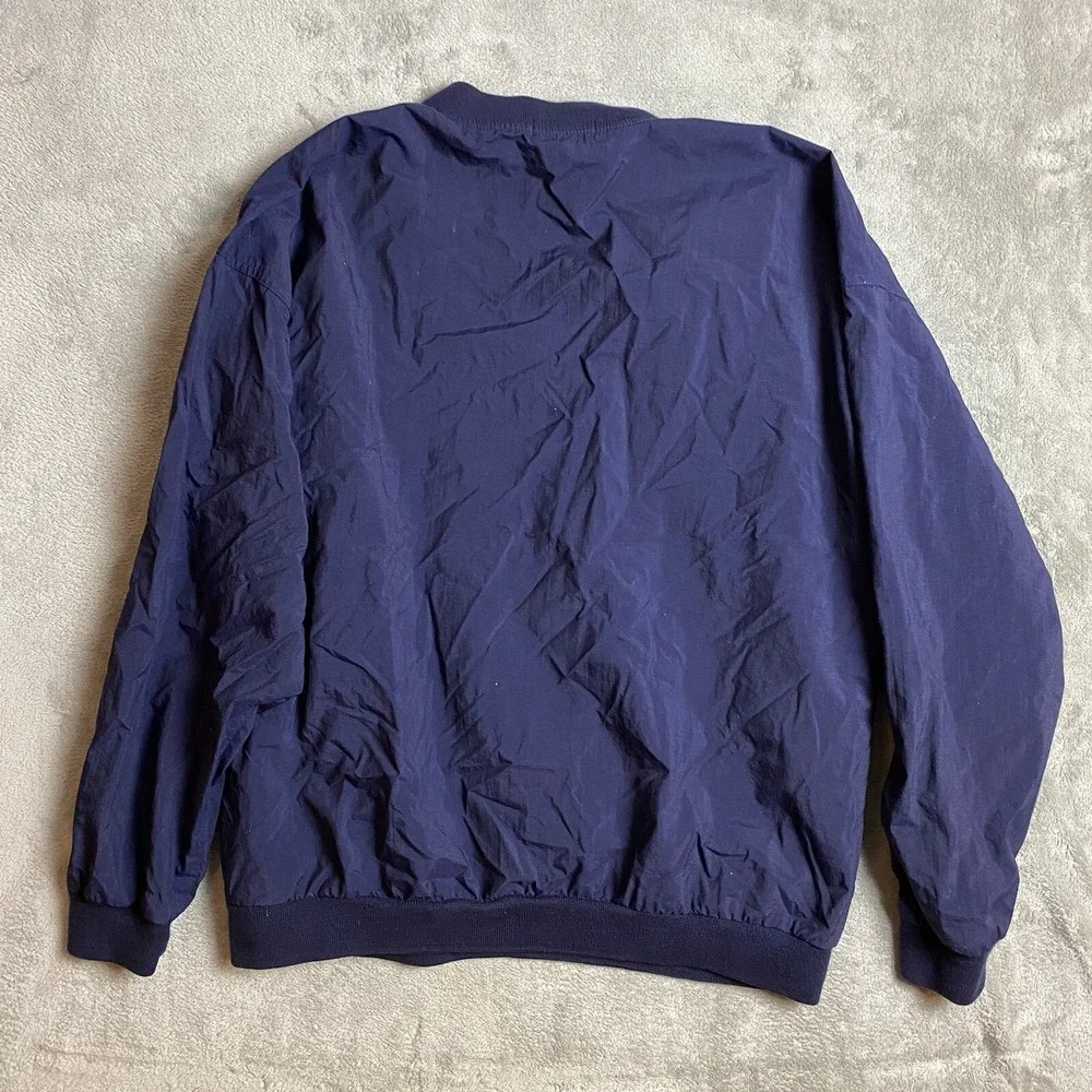Izod Mens Large Blue Vintage Windbreaker Pullover